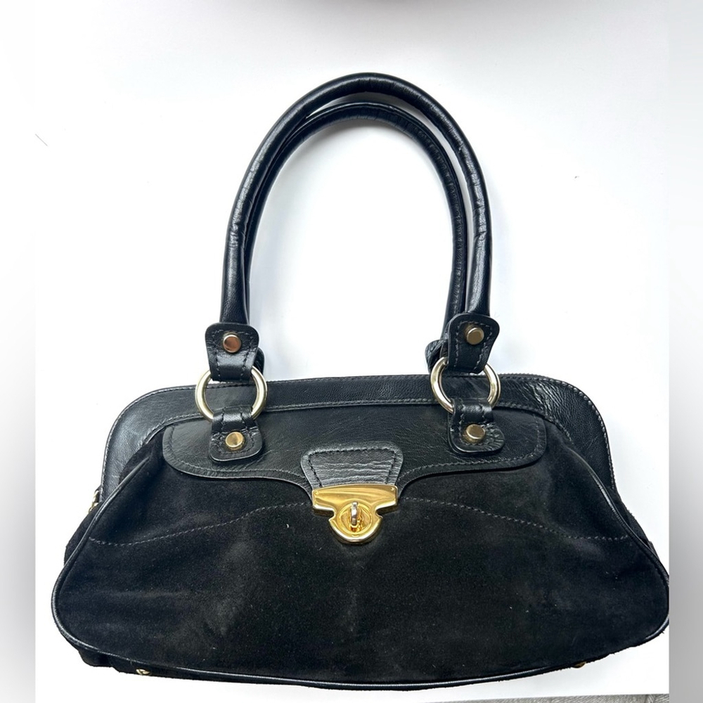 CRISTHELEN b leather suede Handbag Satchel
Doctor Bag black
